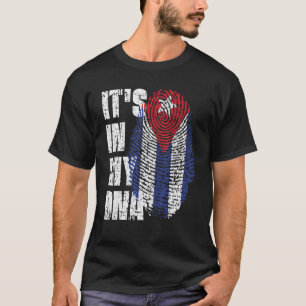 T-shirt C'est dans mon Dna Cuba Drapeau cubain