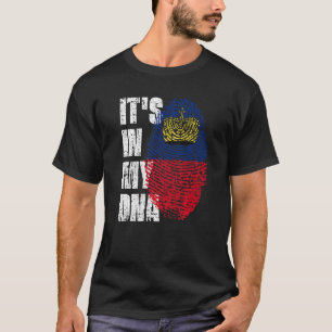 T-shirt C'est dans mon Dna Liechtenstein Drapeau Liechtens