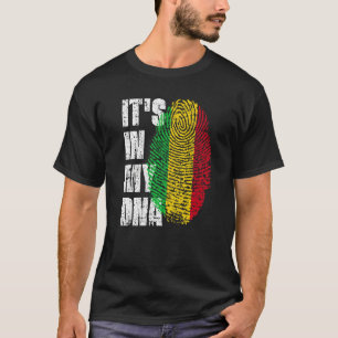 T-shirt C'est dans mon Dna Mali Drapeau Malien