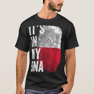 T-shirt C'est dans mon Dna Polonais Drapeau Pologne Soccer