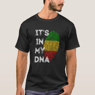 T-shirt C'est dans mon Dna Rasta Reggae Racines Pride R Ja
