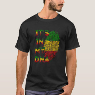 T-shirt C'est dans mon Dna Rasta Reggae Roots Rastafarian