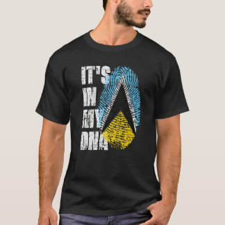 T-shirt C'est dans mon Dna Saint Lucia Drapeau Saint Lucia