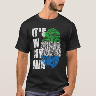 T-shirt C'Est Dans Mon Dna Sierra Leone Drapeau Sierra Léo