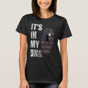 T-shirt C'est dans mon Dna Tennis Drapeau Usa