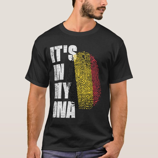 T-shirt C'EST DANS MON Drapeau ADN Belgique (Devant)