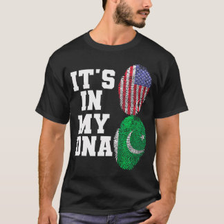T-shirt C'est dans mon Drapeau Drapeau Pakistan Drapeau am
