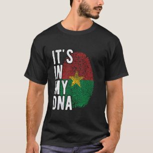 T-shirt C'est drôle dans mon ADN drapeau Burkina faso Empr