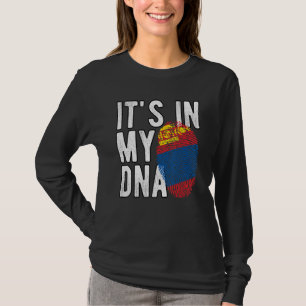 T-shirt C'est drôle dans mon ADN drapeau de Mongolie Empre