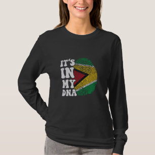 T-shirt C'est drôle dans mon ADN drapeau guyanais Empreint