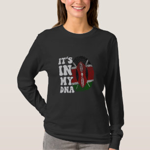 T-shirt C'est drôle dans mon ADN drapeau Kenya Empreinte d