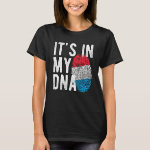 T-shirt C'est drôle dans mon ADN drapeau luxembourgeois Em
