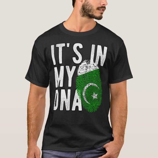 T-shirt C'est drôle dans mon ADN drapeau pakistanais Empre (Devant)