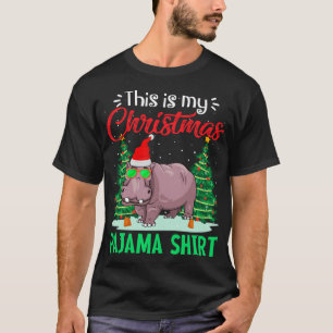 T-shirt C'Est Drôle, Mon Pyjama Hippopotame de Noël Xma