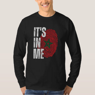 T-shirt C'est en moi Maroc Drapeau Empreinte digitale Patr