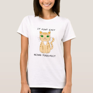 T-shirt C'Est Facile D'Être Purffait Funny Chat Pun