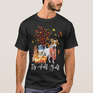 T-shirt C'est Fall Y'all Jack Russell Terrier Citrouille d