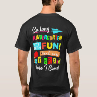 T-shirt C'est fini la maternelle, attention 1re année, j'a