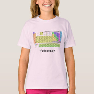 T-shirt C'est geek élémentaire de chimie de table