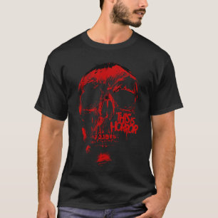 T-shirt C'Est Horreur Classique Rouge Sur Crâne Blanc