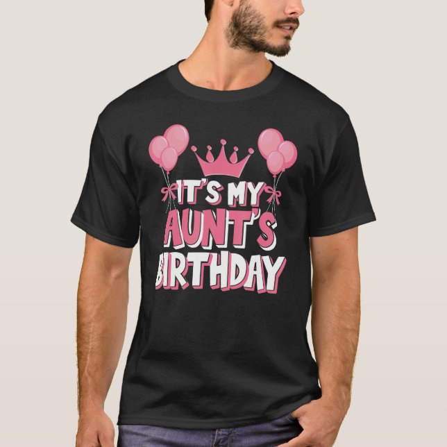 T-shirt C'est la fête d'anniversaire de ma tante (Devant)