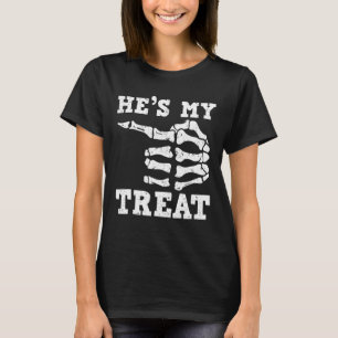 T-shirt C'est la fête de l'Halloween Éffrayante et ma main