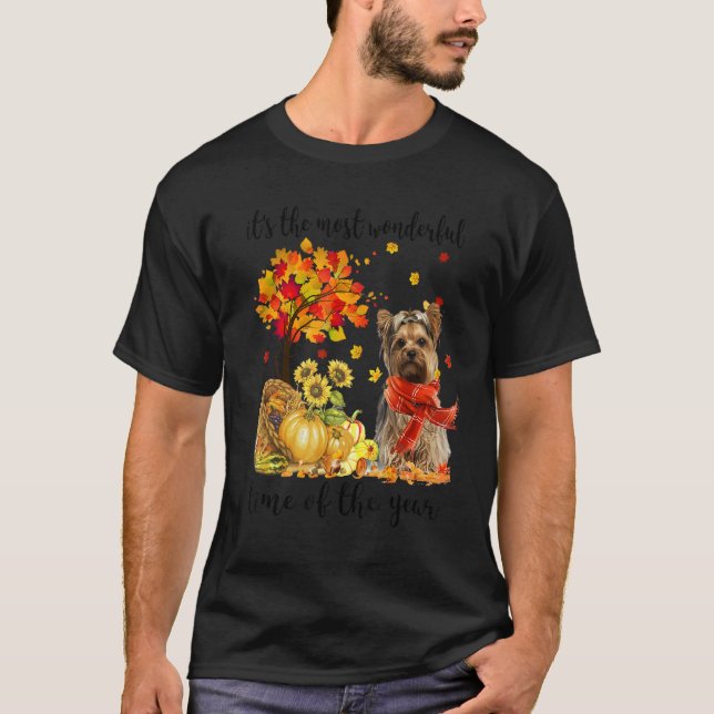 T-shirt C'est la pompe Yorkshire d'automne la plus merveil (Devant)