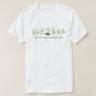 T-shirt C'EST LA RAISON Christian Noël Nativité Blanc
