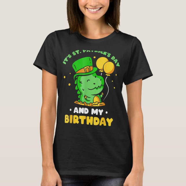 T-shirt C'est la Saint Patrick's Day et mon anniversaire G (Devant)
