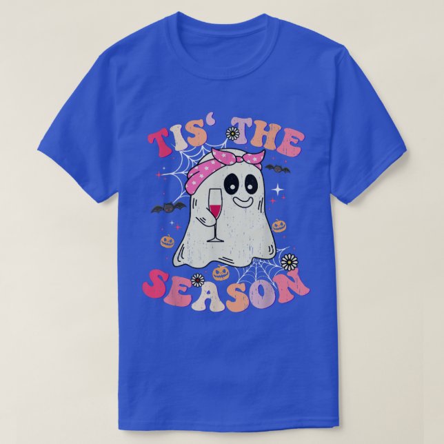 T-shirt C'Est La Saison Boo Hippie Halloween Costume Vin  (Design devant)