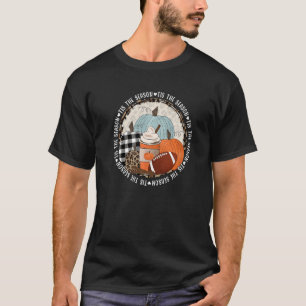 T-shirt C'Est La Saison Café Automne Football Citrouille M