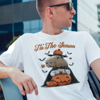 T-shirt 'C'est la saison Capybara Halloween drôle