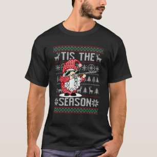 T-shirt C'Est La Saison Chasse De Cerfs Gnome Reindeer Chr