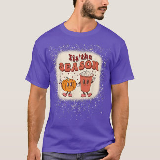 T-shirt C'Est La Saison Citrouille Spice Coffee Bleached