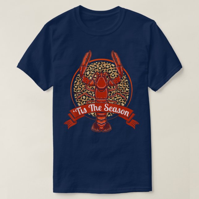 T-shirt C'Est La Saison Crawfish Leopard Mardi Gras Carniv (Design devant)