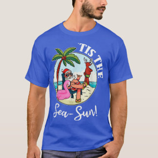 T-shirt C'est la saison de Noël tropical SeaSun Père Noël 
