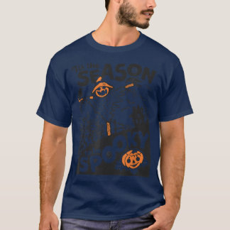T-shirt C'Est La Saison D'Être Éffrayant Citrouille Patch 