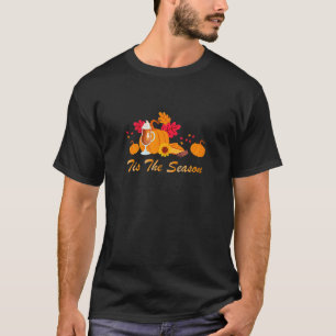 T-shirt C'Est La Saison Football Café Latte Feuilles Bonjo