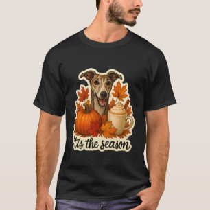 T-shirt C'est la saison Greyhound Chien Automne Pumpkin S