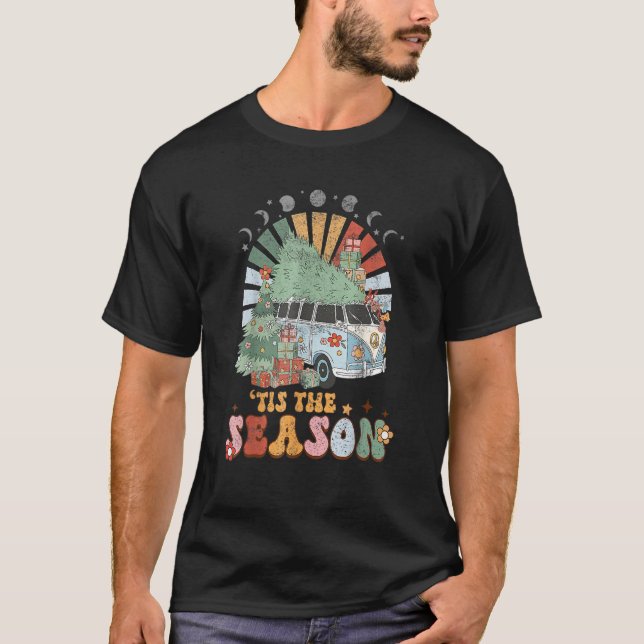 T-shirt C'Est La Saison Joyeux Camper Christmas Tree RV Ca (Devant)