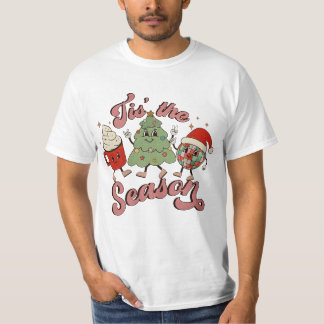 T-shirt C'Est La Saison Noël, Noël Rétro, Noël Sw