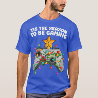 T-shirt C'est la saison pour jouer jeu vidéo de Noël Gamer