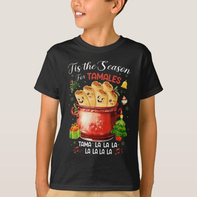 T-shirt C'Est La Saison Pour Tamales Nourriture Mexicaine  (Devant)