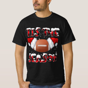 T-shirt C'Est La Saison Santa Hat Football Red Plaid Chris