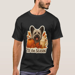 T-shirt C'est la saison Skye Terrier Chien Automne Pumpkin