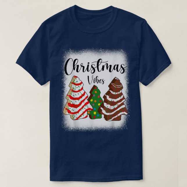 T-shirt C'Est La Saison Vibes De Noël Xmas Arbres Gâteaux  (Design devant)