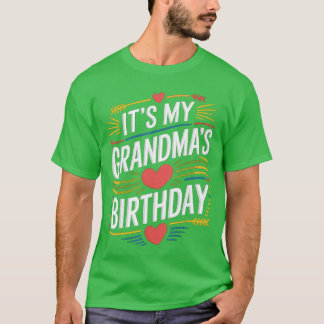 T-shirt C'est l'anniversaire de ma grand-mère Design Boho