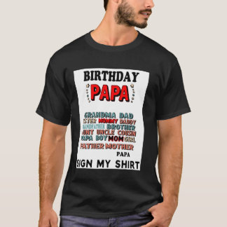 T-shirt C'est l'anniversaire Papa Signe Drôle Mon Graphiqu