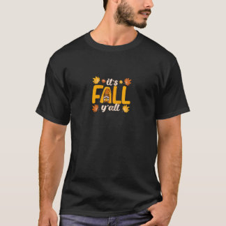 T-shirt C'est l'automne à tous Gnome citrouille Halloween