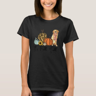 T-shirt C'est l'automne les gars chien Retriever doré jaun